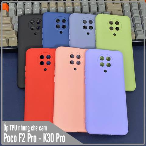 Ốp lưng cho Poco F2 Pro - Redmi K30 Pro - K30 Ultra, nhựa TPU dẻo màu lót nhung che camera