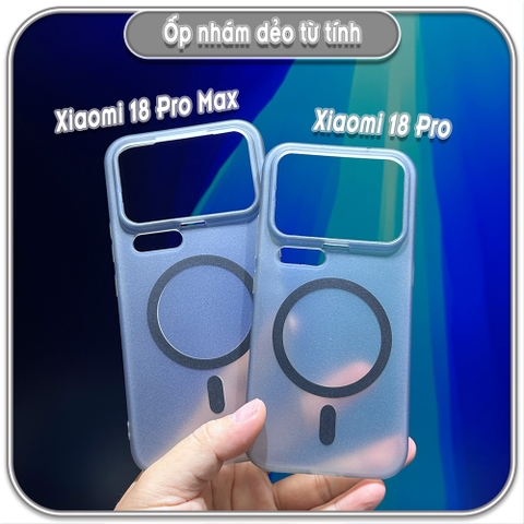 Ốp PP nhám dẻo Xiaomi 18 Pro - 18 Pro Max, nam châm sạc từ tính