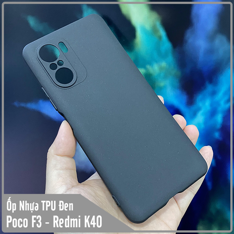 Ốp lưng TPU dẻo đen cho Xiaomi Poco F3 - Redmi K40 nhám, che Camera