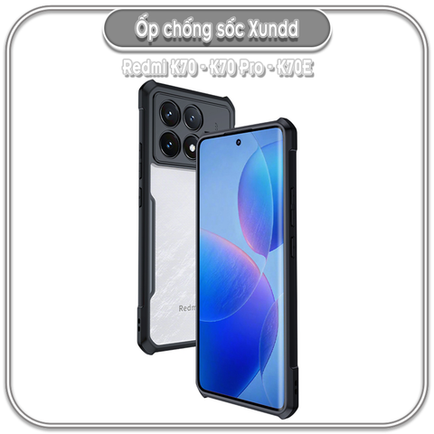 Ốp chống sốc Xundd Redmi K70 - K70 Pro - K70E, lưng PC không bị ố vàng