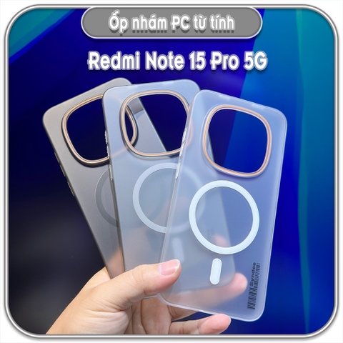 Ốp PC mỏng cho Redmi Note 15 Pro 5G, có nam châm sạc từ tính