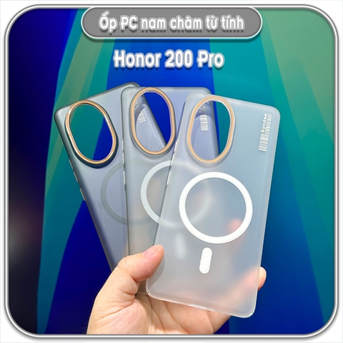 Ốp PC mỏng cho Honor 200 Pro, có nam châm sạc từ tính