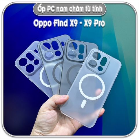 Ốp PC mỏng cho Oppo Find X9 - Find X9 Pro, có nam châm sạc từ tính