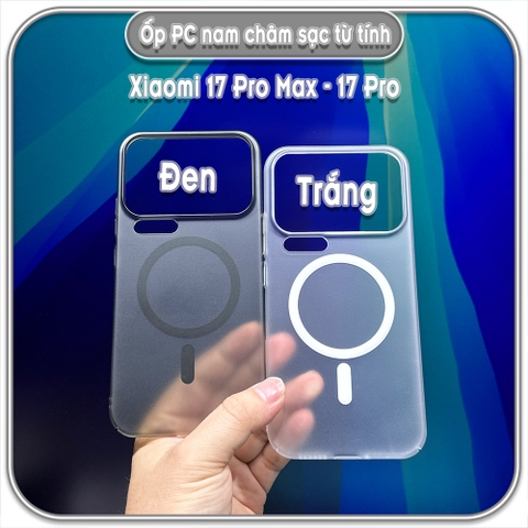 Ốp PC mỏng cho Xiaomi 17 Pro Max - 17 Pro, có nam châm sạc từ tính