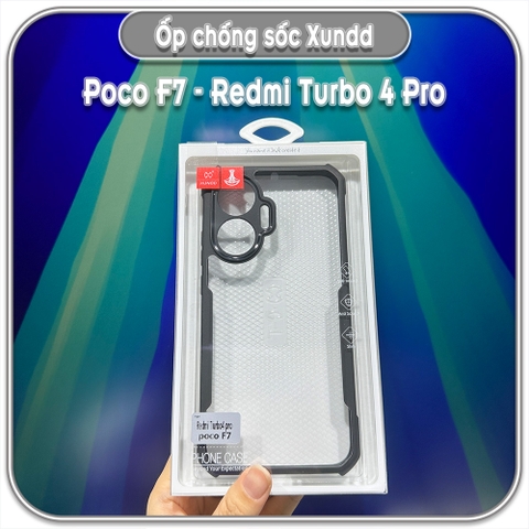 Ốp chống sốc Xundd Poco F7 - Redmi Turbo 4 Pro, lưng PC không bị ố vàng