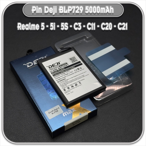 Thay pin cho Realme 5-5i-5s-C3-C11-C20-C21 , Deji BLP729 5000mAh