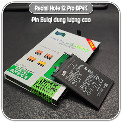 Pin thay thế Suiqi BP4K cho Redmi Note 12 Pro 5G - Note 12 Turbo, 5000mAh