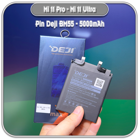 Thay pin Mi 11 Pro - Mi 11 Ultra, Deji BM55 5000mAh