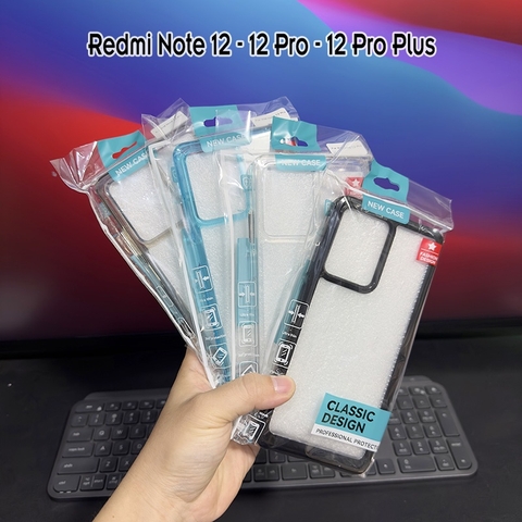 Ốp lưng cho Redmi Note 12 4G 5G - 12 Pro 4G 5G - 12 Pro Plus - 12 Turbo - 12S, trong viền màu, nút kim loại