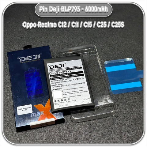 Thay pin cho Oppo Realme C12 / C11 / C15 / C25 / C25S Deji BLP793 6000mAh