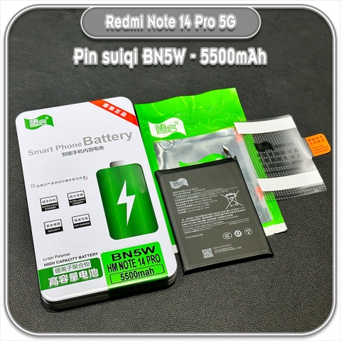 Thay pin cho Redmi Note 14 Pro 5G Suiqi BN5W 5500mAh