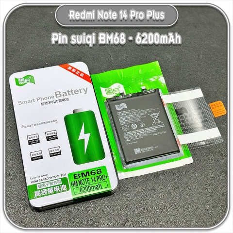 Thay pin cho Redmi Note 14 Pro Plus Suiqi BM68 6200mAh