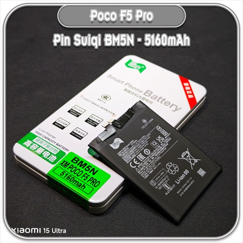 Thay pin Poco F5 Pro, Suiqi BM5N 5160mAh
