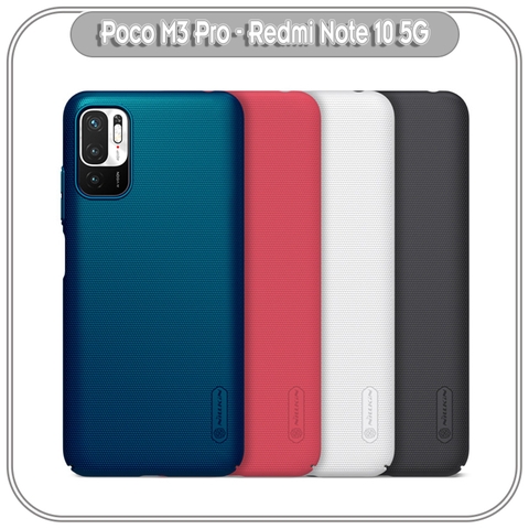 Ốp lưng cho Xiaomi Poco M3 Pro - Redmi Note 10 5G Frosted Shield nhựa PC cứng Nillkin , Vân nhám , chống vân tay.