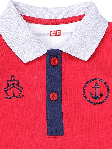 Bodysuit bé trai đùi CF B1220009 (6M/9M/12M,Đỏ)