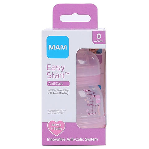 Bình sữa Mam Easy Start Anticolic 130ml (hồng)
