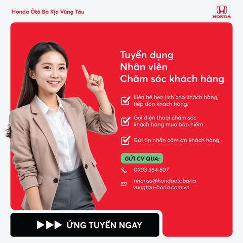 [TUYỂN DỤNG] NHÂN VIÊN CHĂM SÓC KHÁCH HÀNG & NHÂN VIÊN QUẢN TRỊ THIẾT BỊ