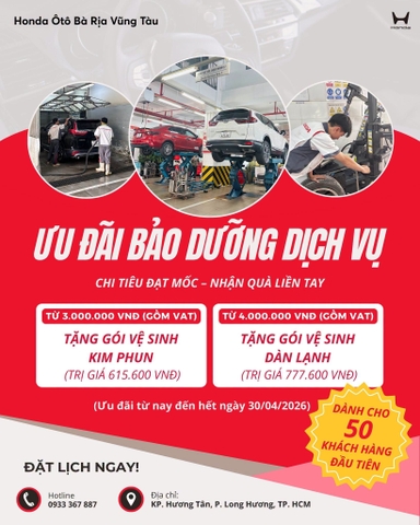 CHĂM XE CHUẨN HONDA – TIẾT KIỆM NGAY HÔM NAY