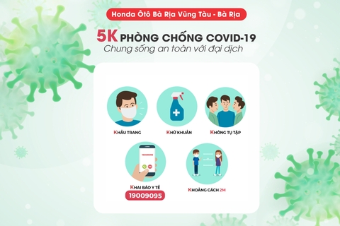 Khuyến cáo "5K" chung sống an toàn với dịch bệnh