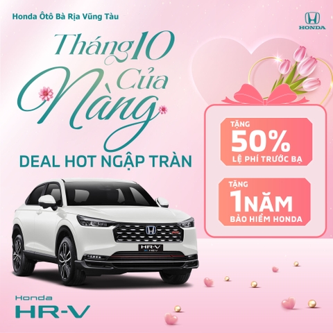 HR-V HEV TẶNG 50% PHÍ TRƯỚC BẠ + BẢO HIỂM