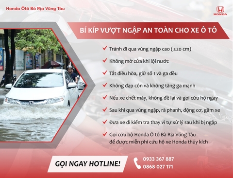 BÍ KÍP VƯỢT NGẬP AN TOÀN CHO XE Ô TÔ