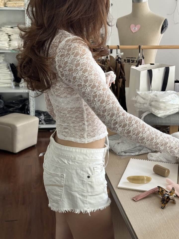 Ballerina Top | White & Beige