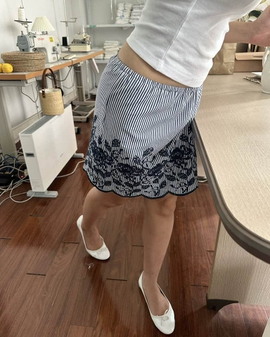 The Monopoli Skirt | Stripe