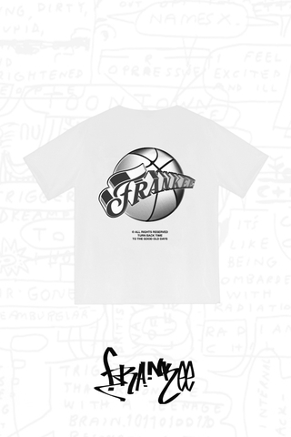 B&W Basketball T-shirt | White