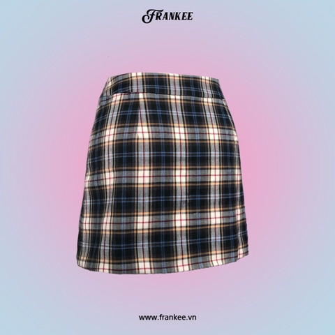 Tartan Jane Skirt | Navy & Yellow