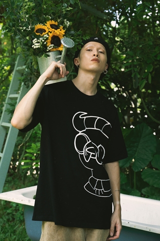 Cartoon Boy T-shirt | Black