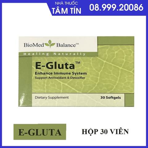 E-Gluta glutathione 500mg tăng cường khả năng miễn dịch, thải độc gan làm trắng da