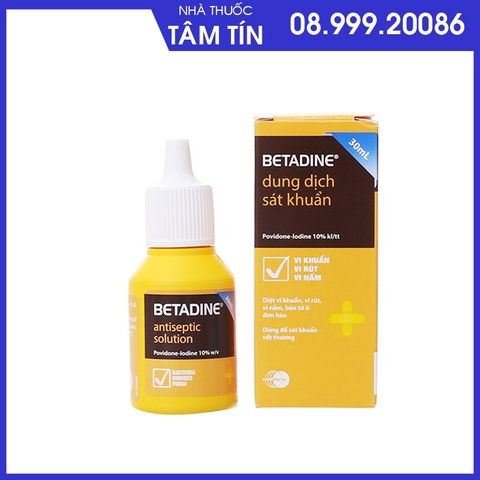 betadine antiseptic solution lọ 30ml sk bé