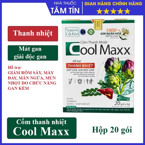 Cốm thanh nhiệt Cool Maxx hộp 20 gói*6g thanh nhiệt, mát gan, giải độc gan