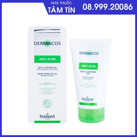 dermacos anti - acne farmona gel rửa mặt tub 150ml