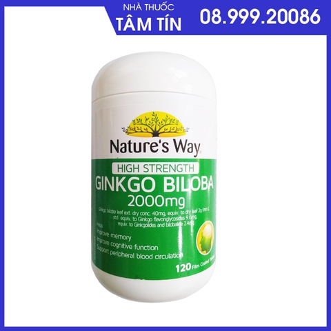 Viên Uống Bổ Não Nature's Way Ginkgo Biloba 2000mg
