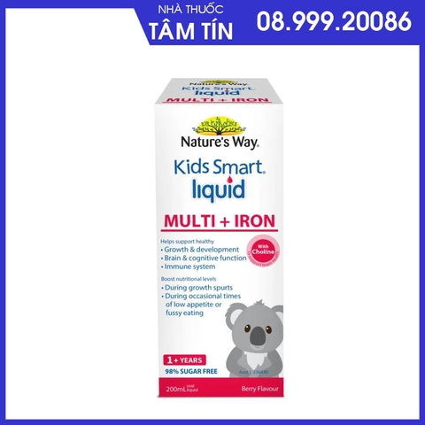 Nature's Way Kids Smart Liquid Multi Iron - Bổ sung sắt & vi chất cho trẻ