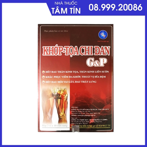 Khớp tọa chi đan G&P hộp 3 vỉ*10 viên