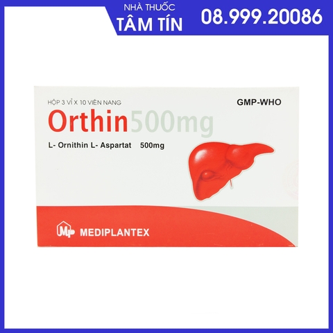 Orthin 500mg H/3vỉ*10viên
