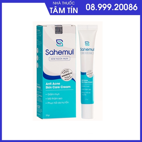 Kem ngừa mụn Sahemul tuýp 20g