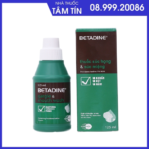 Betadine Gargle Sol 1% Lọ 125ml - súc miệng                5.0