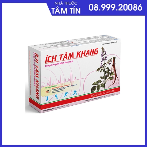 ích tâm khang Hộp 3 vĩ x 10 viên (Đông Tây)