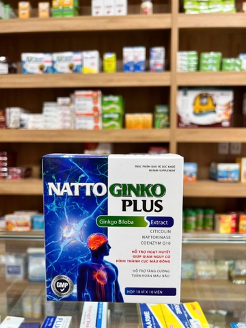 Natto ginko plus hộp 10 vỉ*10 viên hỗ trợ tuần hoàn máu não, ngắn ngừa hình thành cục máu đông