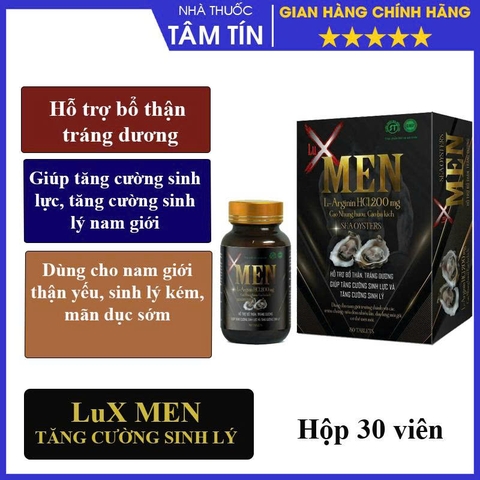 Lux Men- Hỗ trợ bổ thận, tráng dương, tăng cường sinh lực
