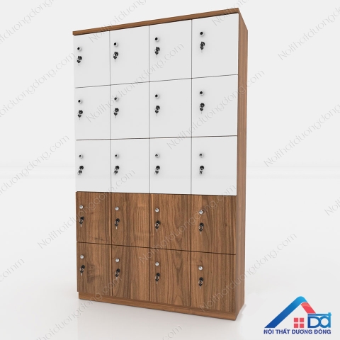 Tủ locker 20 ngăn bằng gỗ - LKG 07