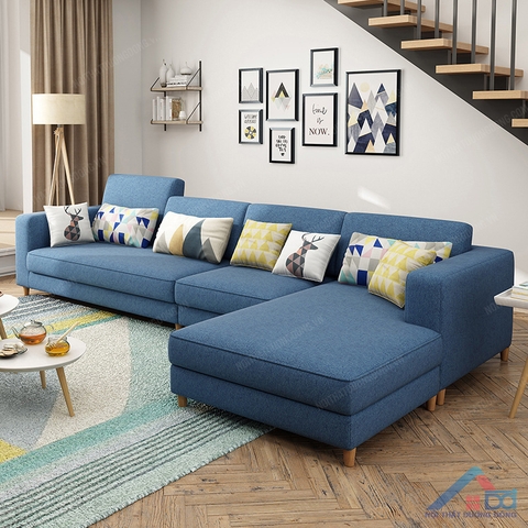 Sofa góc gỗ tự nhiên bọc nỉ - SF 30