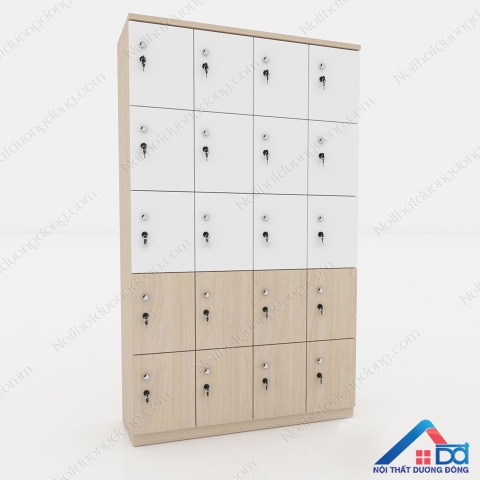 Tủ locker 20 ngăn bằng gỗ - LKG 07