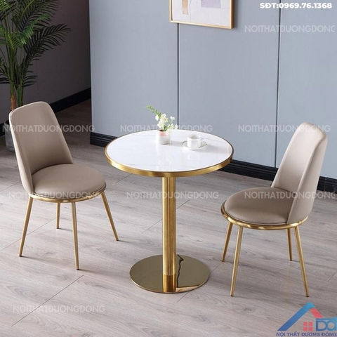 Bàn cafe chân mạ vàng -BCF 10
