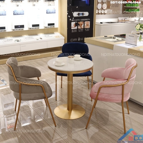 Bàn cafe chân mạ vàng -BCF 10