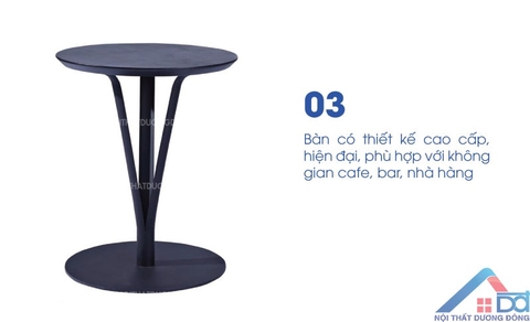 Bàn cafe D50 màu đen -BCF 62