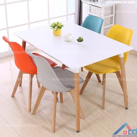 Bàn cafe Eames chữ nhật kích thước 120x80cm -BCF 80